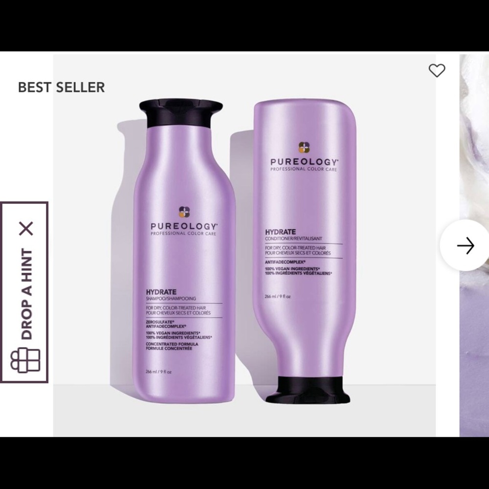 PUREOLOGY HYDRATE SHAMPOO AND CONDITIONER